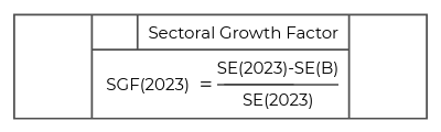 formula sectoral growth factor